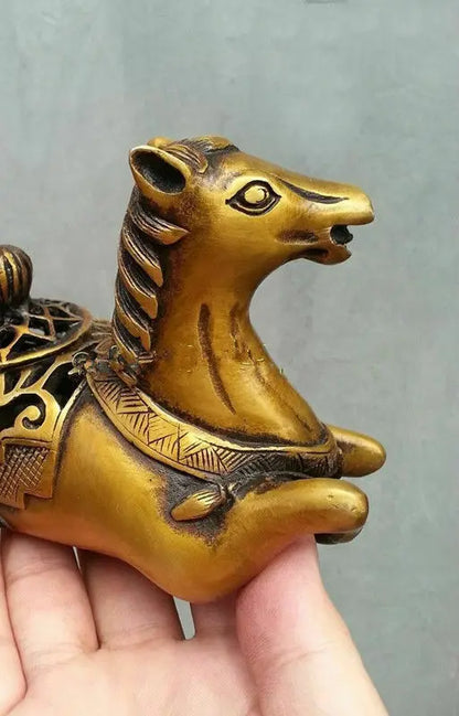 COLLECTABLES DYNASTY OLD CHINESE COPPER STATUE UNIQUE INCENSE BURNER