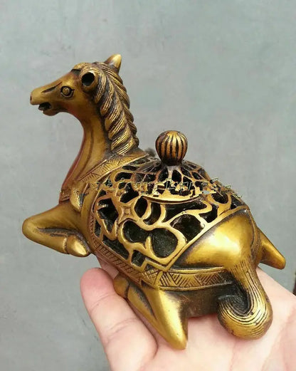 COLLECTABLES DYNASTY OLD CHINESE COPPER STATUE UNIQUE INCENSE BURNER