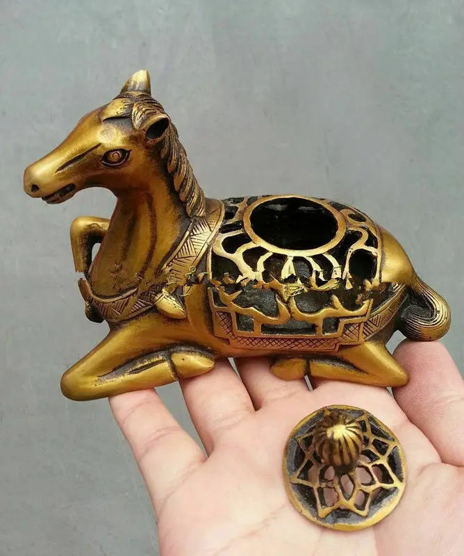 COLLECTABLES DYNASTY OLD CHINESE COPPER STATUE UNIQUE INCENSE BURNER