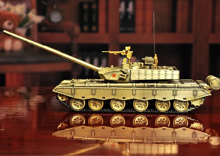 COOL--30CM long Military war enthusiast fans # 1:30 China army modern Simulated 3D T99 battle tank chariot alloy Model statue