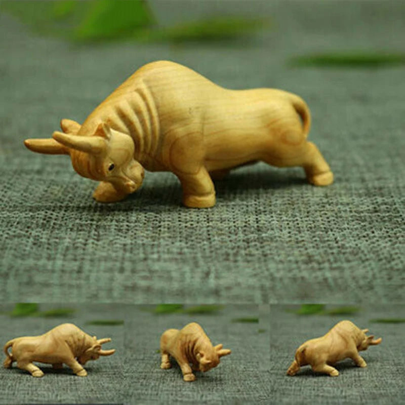 CQ061 - 12 Pcs 2" Hand Carved Boxwood Netsuke Home Decor - 12 Zodiac Animals
