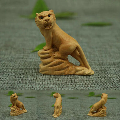 CQ061 - 12 Pcs 2" Hand Carved Boxwood Netsuke Home Decor - 12 Zodiac Animals