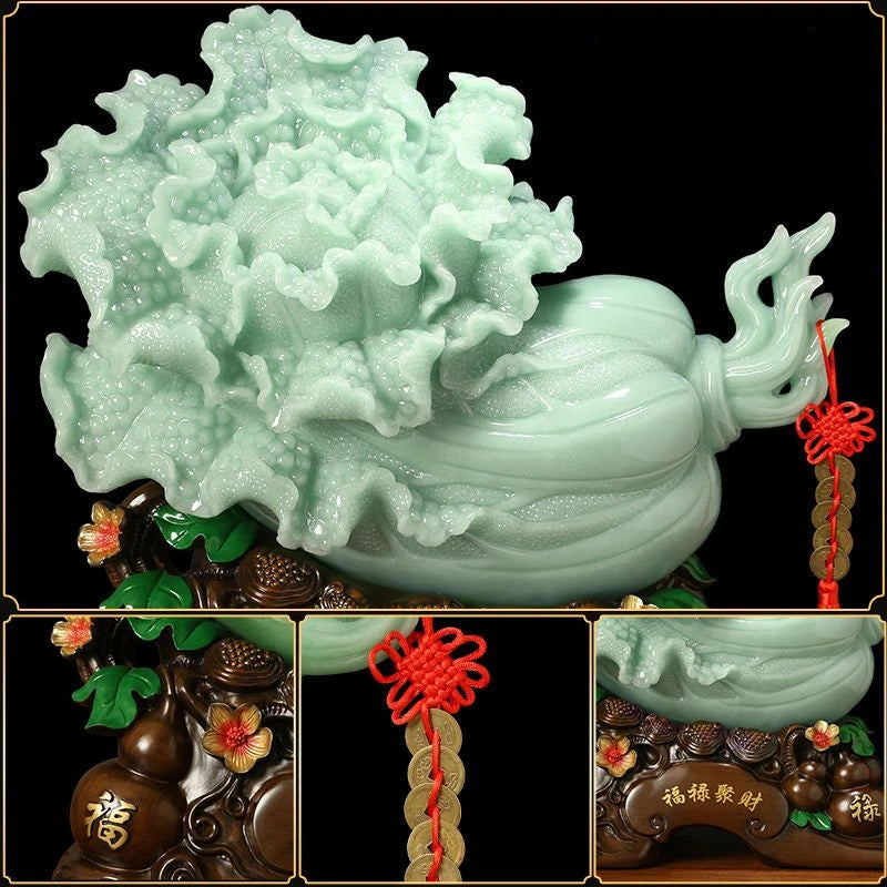 Cabbage Ornaments Attract Wealth Living Room Wine Cooler Entrance Office Decorations Opening Housewarming Gift