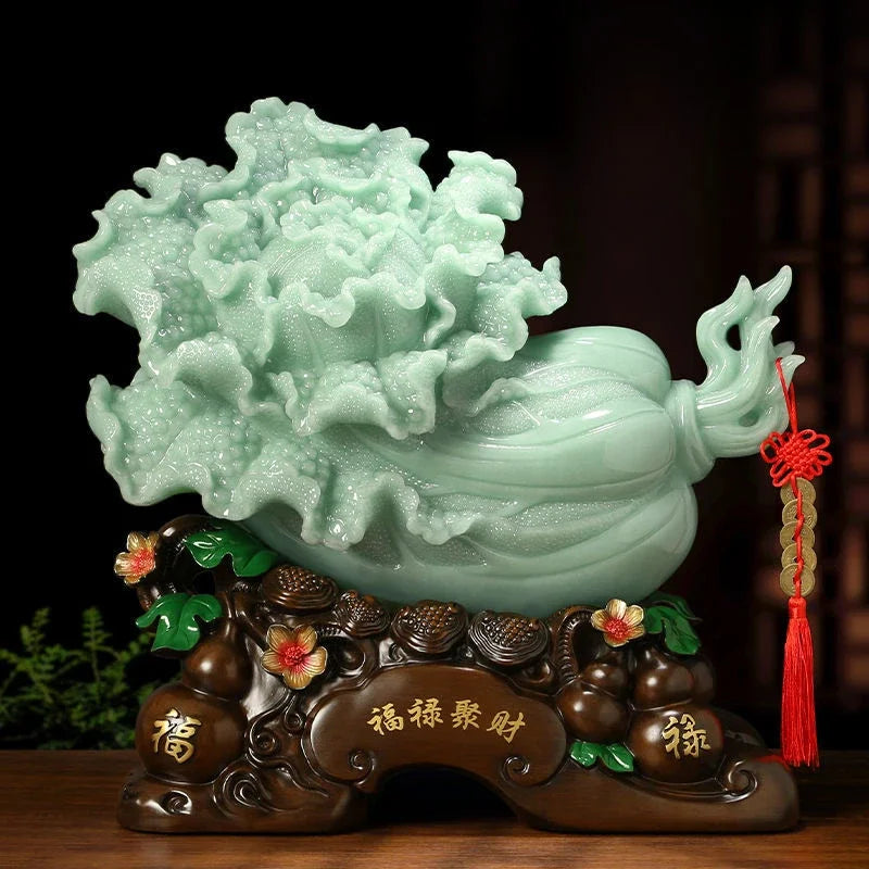 Cabbage Resin Ornaments Attract Wealth Home Living  Wine Cooler Entrance Office Decor Opening Housewarming Gift