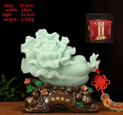 Cabbage Resin Ornaments Attract Wealth Home Living  Wine Cooler Entrance Office Decor Opening Housewarming Gift