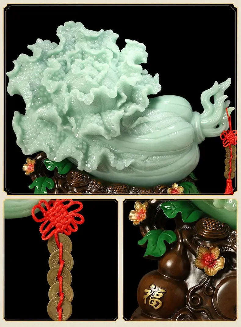 Cabbage Resin Ornaments Attract Wealth Home Living  Wine Cooler Entrance Office Decor Opening Housewarming Gift