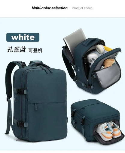 Cabin Backpack Carry-Ons, Aeroplane Travel Backpack, Laptop Backpack Multifunctional Wet and Dry Separation Bag for Men Women