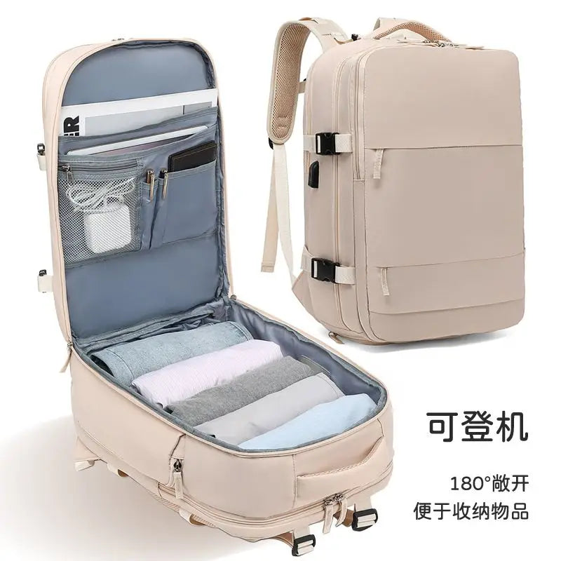 Cabin Backpack Carry-Ons, Aeroplane Travel Backpack, Laptop Backpack Multifunctional Wet and Dry Separation Bag for Men Women