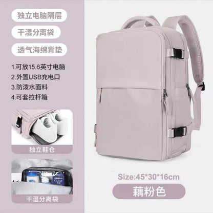 Cabin Backpack Carry-Ons, Aeroplane Travel Backpack, Laptop Backpack Multifunctional Wet and Dry Separation Bag for Men Women