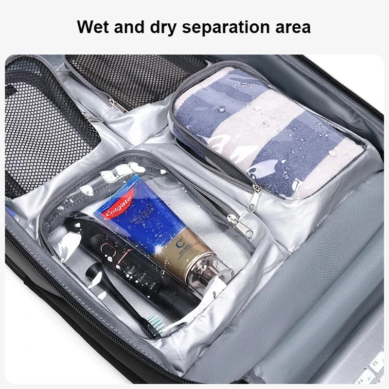Cabin  Backpack Men 15.6 inch School Laptop Backpacks Water Repellent Travel USB Charging Anti-theft Bag Male Mochila