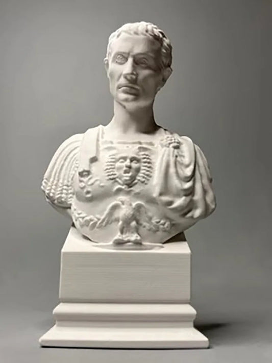 Caesar's plaster statue, sculpture, bust, personality, niche, creative model, decoration, museum, replica