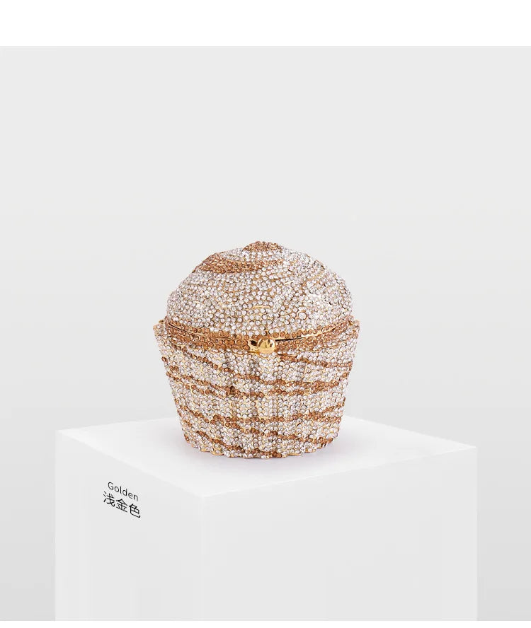 Cake Shape Multi Color Crystal Diamond Women Evening Clutch Bag Bridal Mini Female Cocktail Handbag And Purse Wedding Clutches