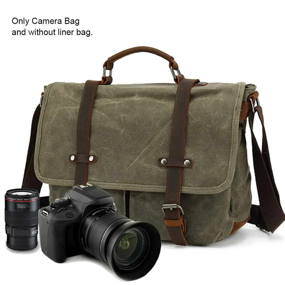 Camera Bag Carrying Case Camcorder Camping One Shoulder Handle Travel Bag Canvas Waterproof Protective Carrying Bag