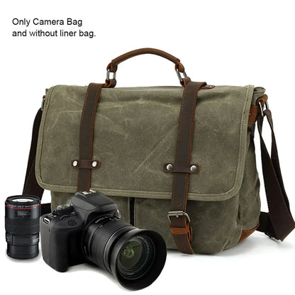 Camera Bag Carrying Case Camcorder Camping One Shoulder Handle Travel Bag Canvas Waterproof Protective Carrying Bag