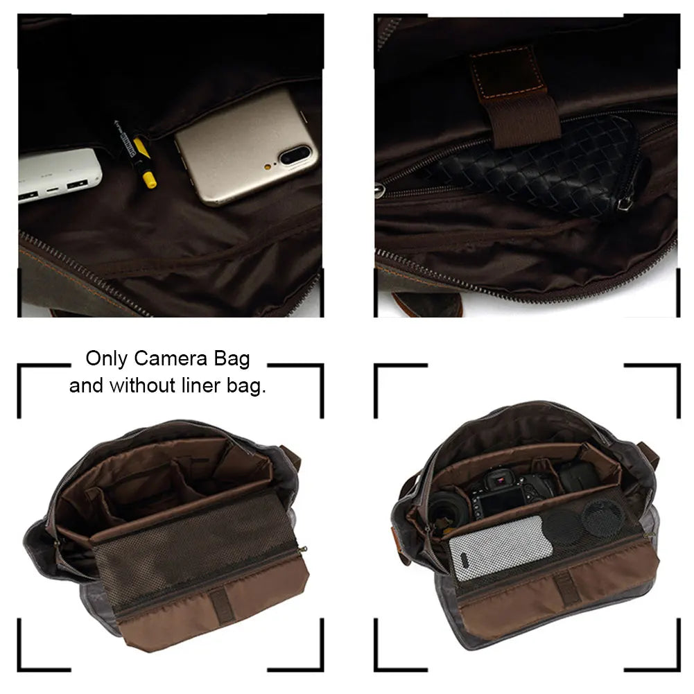 Camera Bag Carrying Case Camcorder Camping One Shoulder Handle Travel Bag Canvas Waterproof Protective Carrying Bag