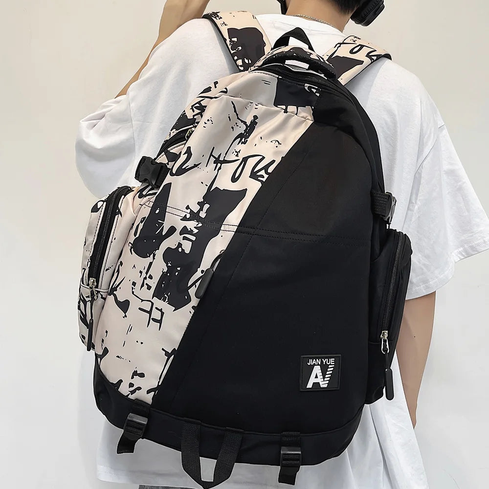 Camouflage High Capacity Men Backpack Laptop Graffiti Book Boy School Bag Male Travel Women Cool Student Backpack Female Fashion