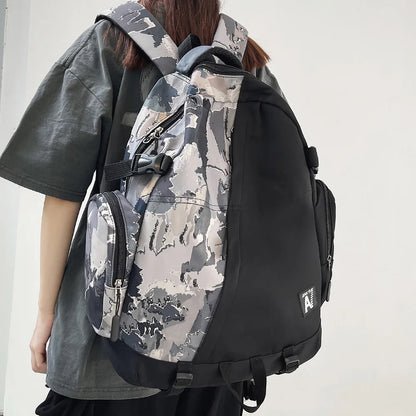Camouflage High Capacity Men Backpack Laptop Graffiti Book Boy School Bag Male Travel Women Cool Student Backpack Female Fashion