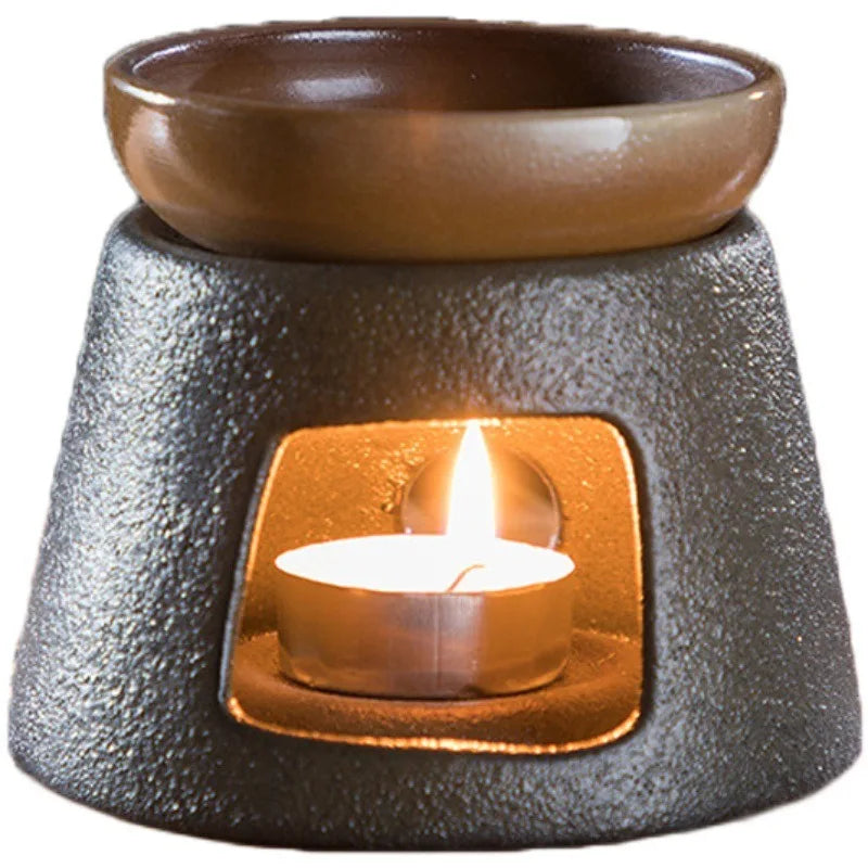 Candle Heating Base Pottery Tea Stov Japanese Ceramic Heater Stand Tea Maker Teapot Warmer Insulation Base Warmer Coffee Water