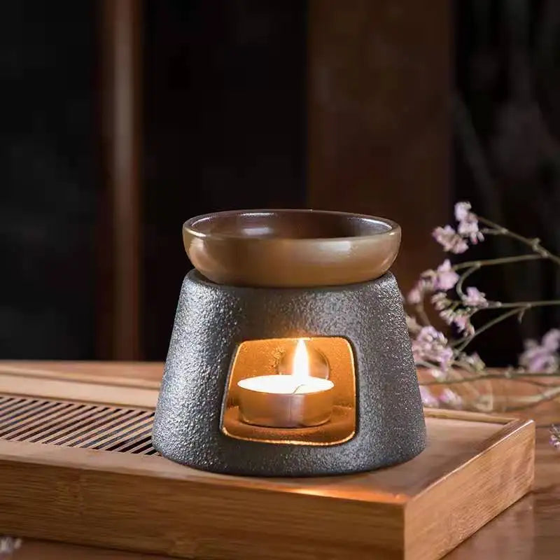 Candle Heating Base Pottery Tea Stov Japanese Ceramic Heater Stand Tea Maker Teapot Warmer Insulation Base Warmer Coffee Water