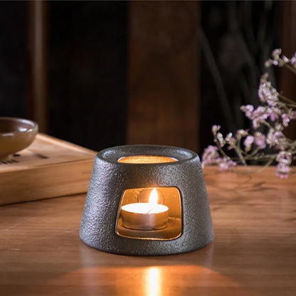 Candle Heating Base Pottery Tea Stov Japanese Ceramic Heater Stand Tea Maker Teapot Warmer Insulation Base Warmer Coffee Water