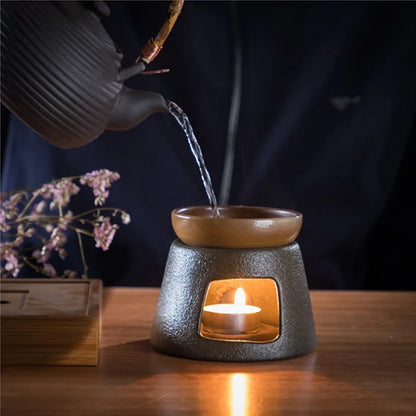 Candle Heating Base Pottery Tea Stov Japanese Ceramic Heater Stand Tea Maker Teapot Warmer Insulation Base Warmer Coffee Water