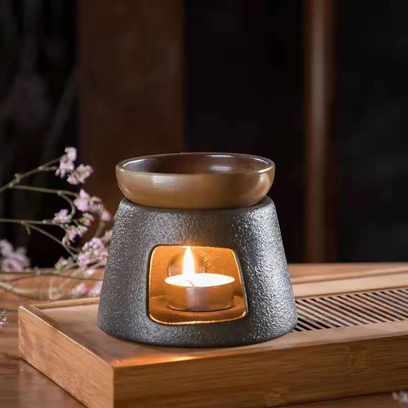 Candle Heating Base Pottery Tea Stov Japanese Ceramic Heater Stand Tea Maker Teapot Warmer Insulation Base Warmer Coffee Water