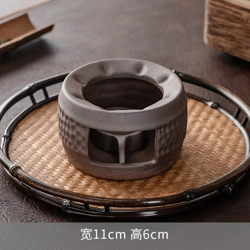 Candle Warming Tea Roaster Fire Wood Heater Stoneware Ceramic Tea Stove Teapot Warmer Heating Insulation Base Teaware Kitchen