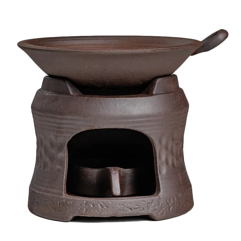 Candle Warming Tea Roaster Fire Wood Heater Stoneware Ceramic Tea Stove Teapot Warmer Heating Insulation Base Teaware Kitchen