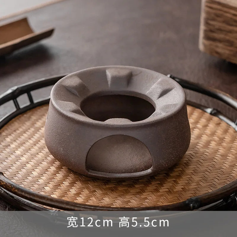 Candle Warming Tea Roaster Fire Wood Heater Stoneware Ceramic Tea Stove Teapot Warmer Heating Insulation Base Teaware Kitchen