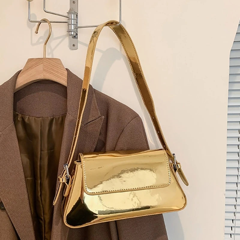 Candy Colored Handbag Single Shoulder Bag Exquisite Underarm Bags for Women Girl