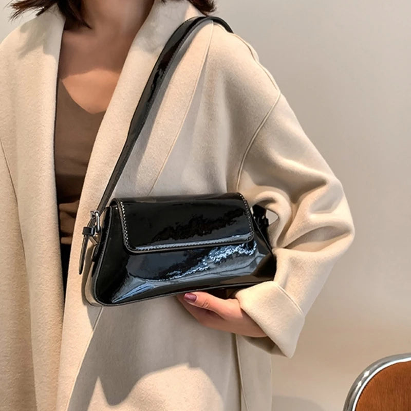 Candy Colored Handbag Single Shoulder Bag Exquisite Underarm Bags for Women Girl
