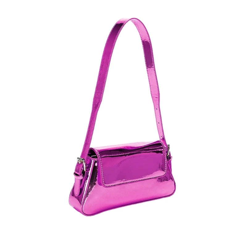 Candy Colored Handbag Single Shoulder Bag Exquisite Underarm Bags for Women Girl
