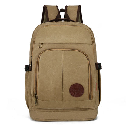 Canvas Backpack Mens Large Capacity Shoulder Bag Vintage Schoolbag Backpack 15 Laptop Daypacks Travel Bookbag