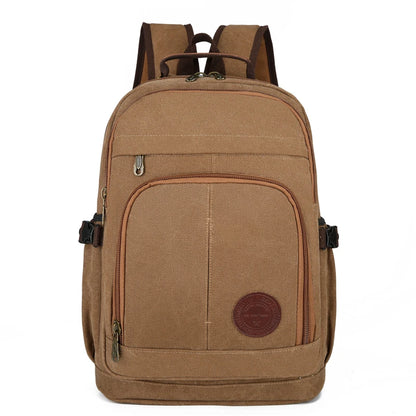Canvas Backpack Mens Large Capacity Shoulder Bag Vintage Schoolbag Backpack 15 Laptop Daypacks Travel Bookbag