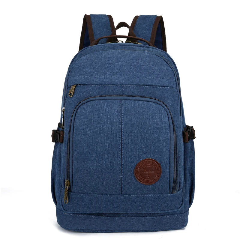Canvas Backpack Mens Large Capacity Shoulder Bag Vintage Schoolbag Backpack 15 Laptop Daypacks Travel Bookbag