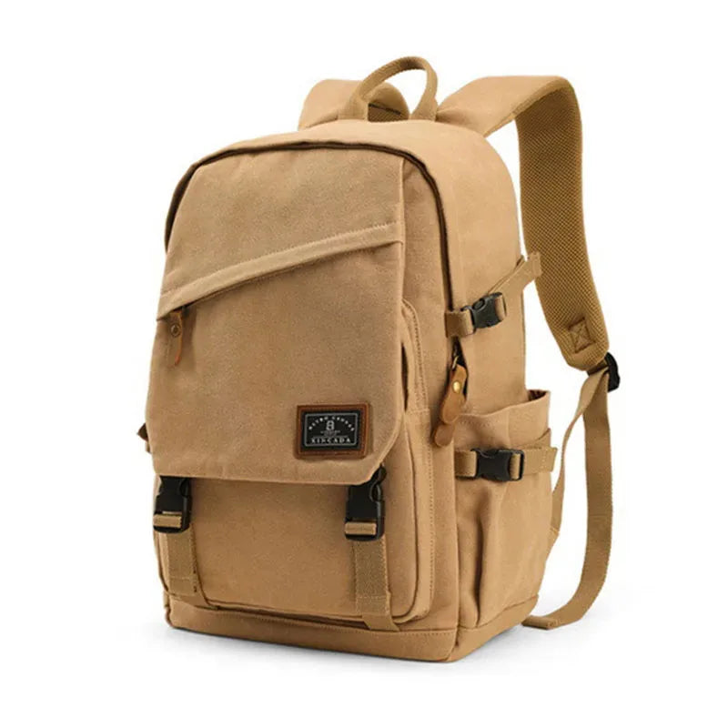 Canvas Backpack for Men Women Laptop Backpack 15.6 Inch Vintage College School Backpacks Travel Casual For Hiking Travel Camping