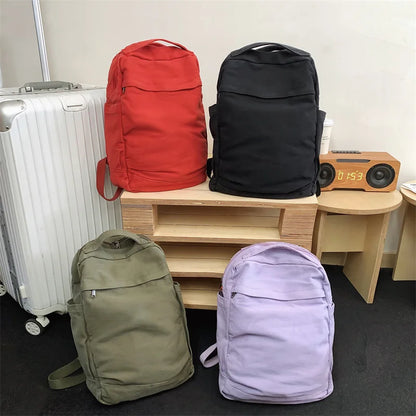 Canvas Backpacks for Women Students Casual School Bags for Girls Backpack Travel Female Bag Durable Sturdy Necessaries Femininas