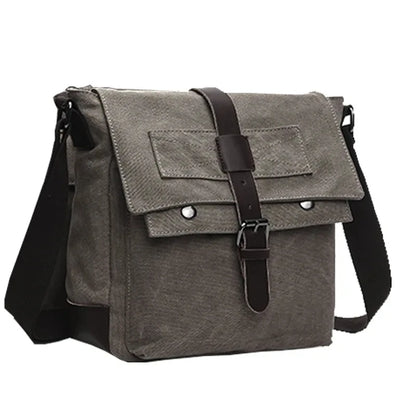 Canvas Men Business Messenger Bags for Men Shoulder Bag Vintage Canvas Crossbody Pack Retro Casual Office Travel Bag