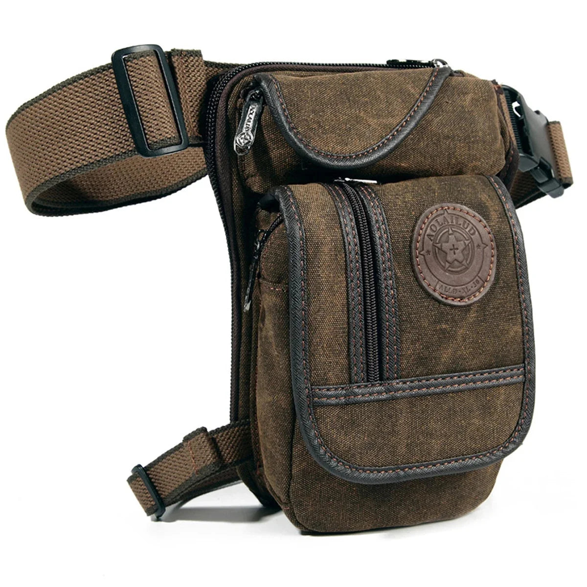 Canvas/Nylon Men Waist Pack Leg Drop Motorcycle Crossbody Messenger Shoulder Belt Bum Male Hip Purse Pouch Thigh Fanny Bags