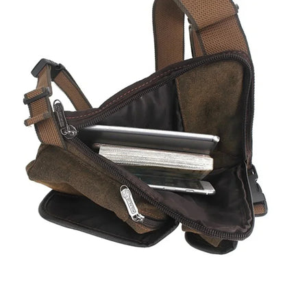 Canvas/Nylon Men Waist Pack Leg Drop Motorcycle Crossbody Messenger Shoulder Belt Bum Male Hip Purse Pouch Thigh Fanny Bags