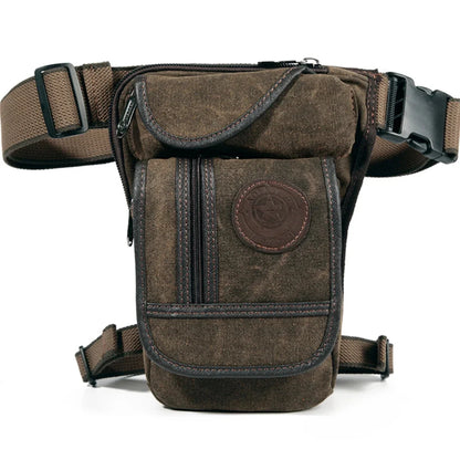 Canvas/Nylon Men Waist Pack Leg Drop Motorcycle Crossbody Messenger Shoulder Belt Bum Male Hip Purse Pouch Thigh Fanny Bags