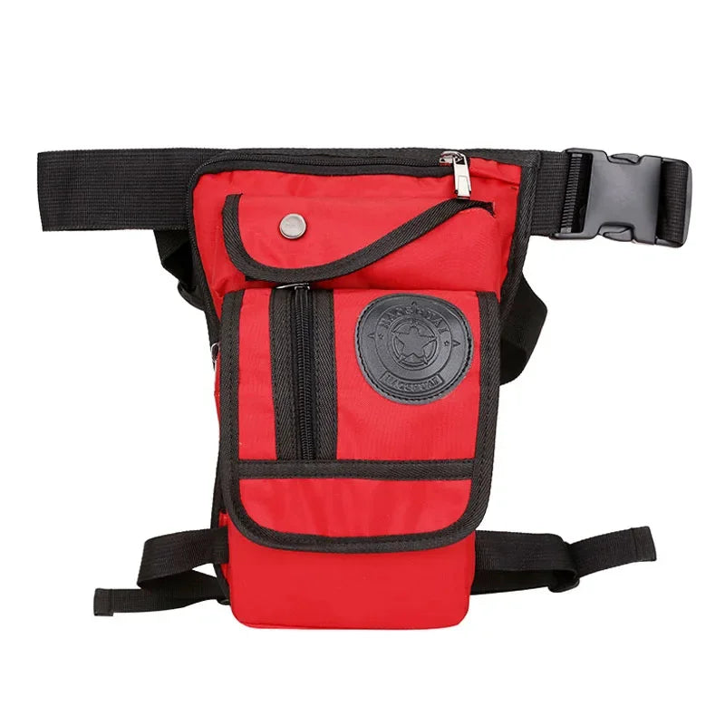 Canvas/Nylon Men Waist Pack Leg Drop Motorcycle Crossbody Messenger Shoulder Belt Bum Male Hip Purse Pouch Thigh Fanny Bags