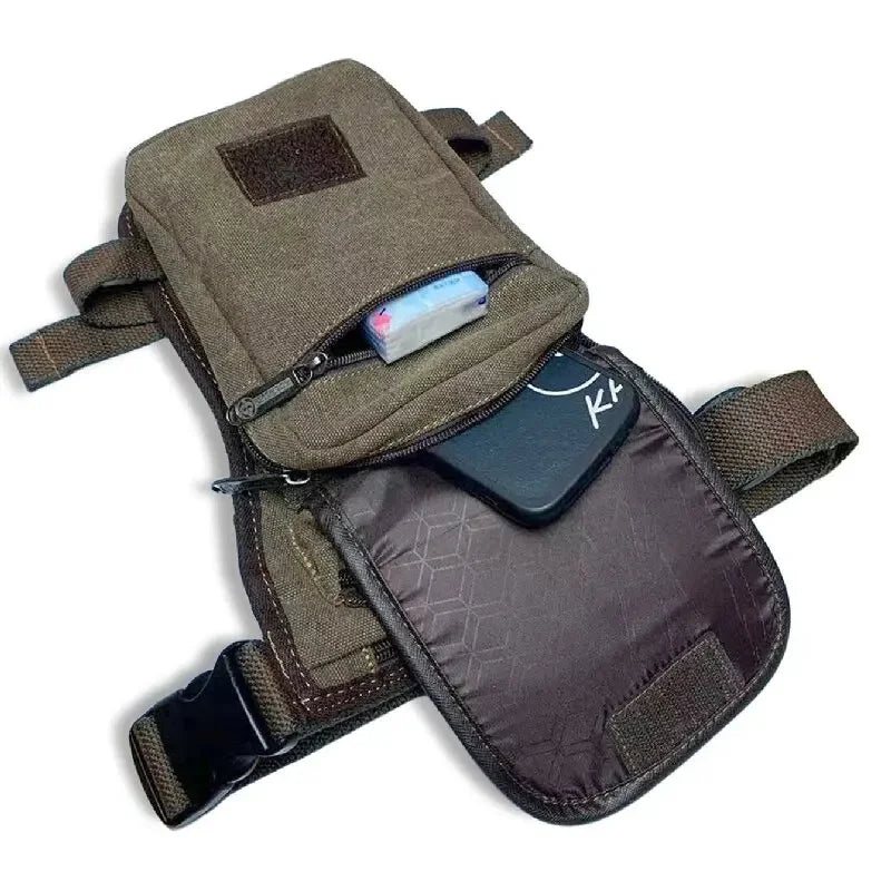 Canvas/Nylon Men Waist Pack Leg Drop Motorcycle Crossbody Messenger Shoulder Belt Bum Male Hip Purse Pouch Thigh Fanny Bags