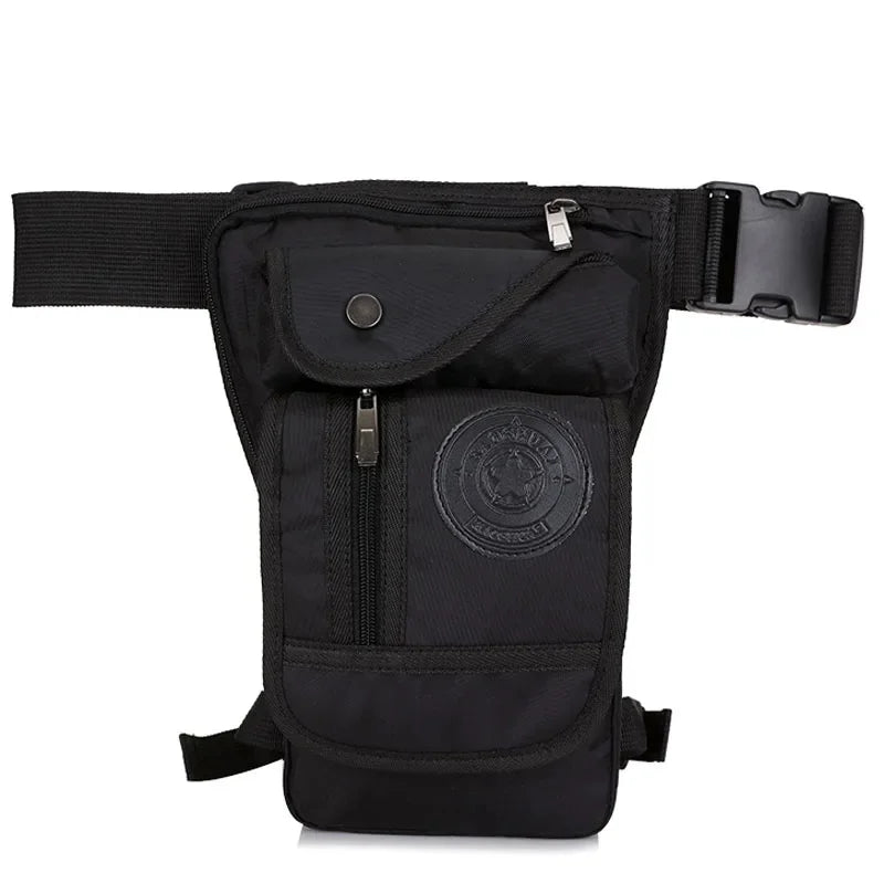 Canvas/Nylon Men Waist Pack Leg Drop Motorcycle Crossbody Messenger Shoulder Belt Bum Male Hip Purse Pouch Thigh Fanny Bags