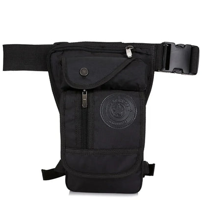 Canvas/Nylon Men Waist Pack Leg Drop Motorcycle Crossbody Messenger Shoulder Belt Bum Male Hip Purse Pouch Thigh Fanny Bags