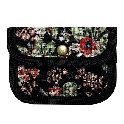 Canvas Striped Coin Purse Mini Card Wallet Cute Change Purses Women Girls Keys Earphone Case