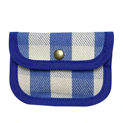 Canvas Striped Coin Purse Mini Card Wallet Cute Change Purses Women Girls Keys Earphone Case