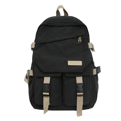 Canvas Unisex Backpacks For Women Multi Pocket Travel Backpack School Bags For Girls Laptop Bag Man Back Packs Female