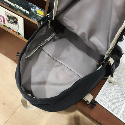 Canvas Unisex Backpacks For Women Multi Pocket Travel Backpack School Bags For Girls Laptop Bag Man Back Packs Female