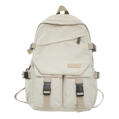 Canvas Unisex Backpacks For Women Multi Pocket Travel Backpack School Bags For Girls Laptop Bag Man Back Packs Female
